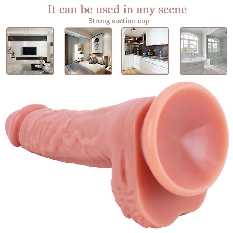 Women's Liquid Silicone Hardness Imitation Phallus Texture Adult Sex Toys