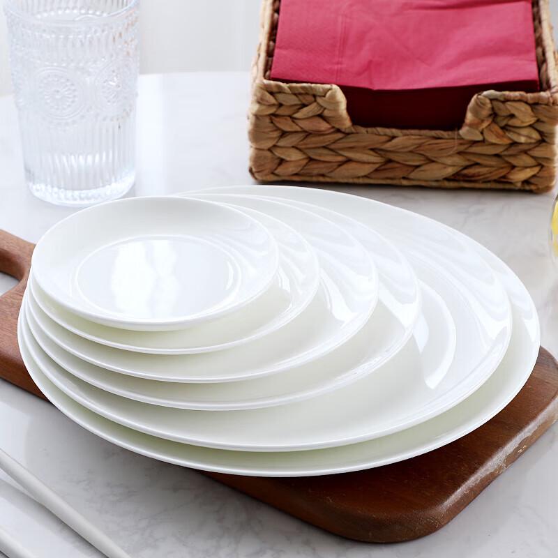 6-Zoll Weißer Keramik Knochen Teller - 6er-Pack