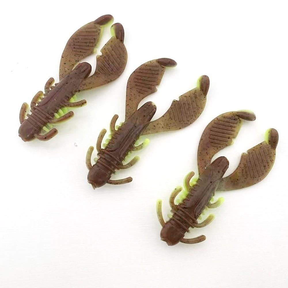 3 Stück Hinderniss Garnelen Weicher Kunstköder Lebensecht Realistischer Köder Kreative Angeln Weiche Köder