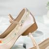Fashion New Chinese Cheongsam Shoes, Adopt Middle Heel and Round Head Design, Traditional Old Beijing Embroidery Element