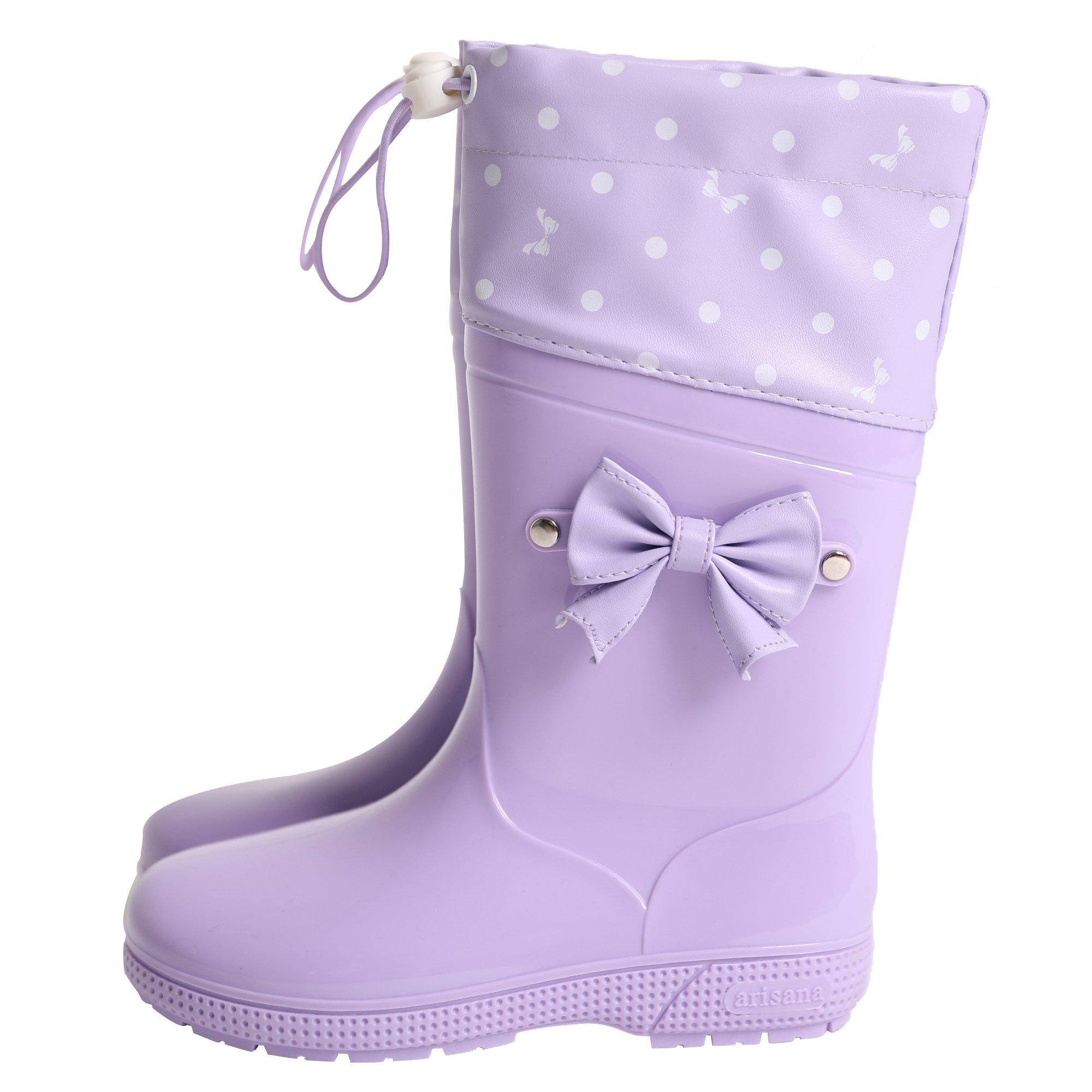 

Hooded Rain Boots for 21cm [Arisana] Kids, Girls, Lavender,