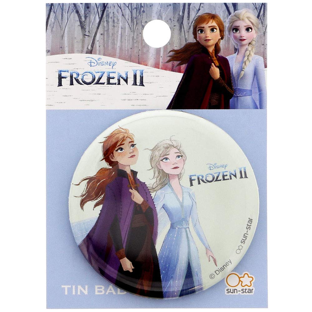 Sunstar Stationery Disney Tin Badge Frozen 2 Elsa & Anna S8343225