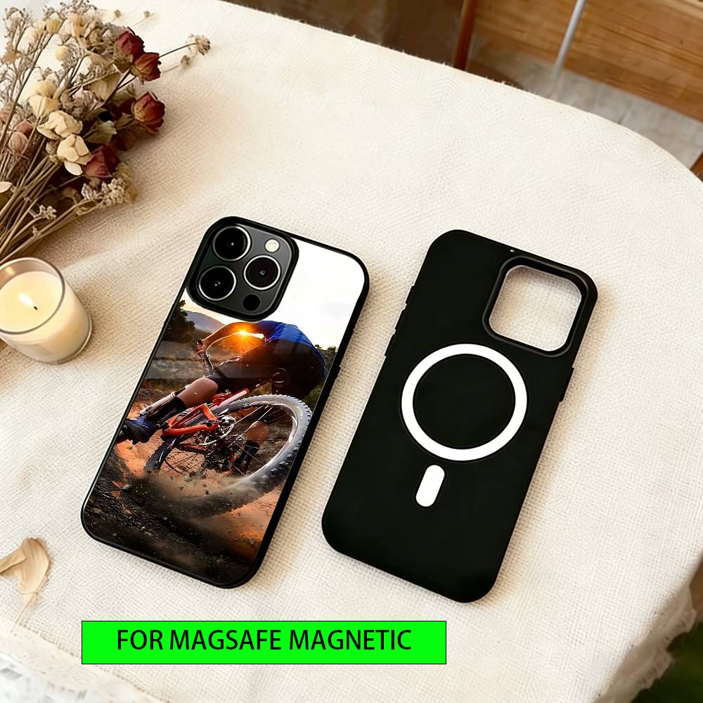 

Mountain biking Phone Case For iPhone17,16,15,14,13,12,11 Plus,Pro Magnetic with Magsafe Wireless Charging iPhone17