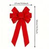 1 Piece of Red Christmas Wreath, Bow, Outdoor Decoration, Velvet Sequins,reindeer Bow,  Outdoor Use During the Christmas Holiday