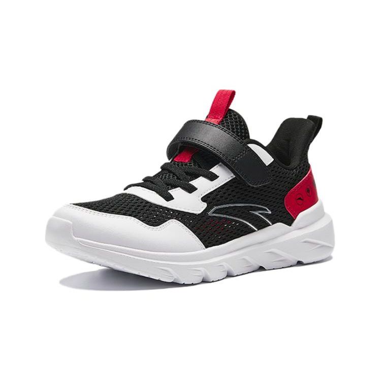 Anta Kids Non-Slip Breathable Low-Top Running Shoes Men sneakers Black White Red A12435567-7