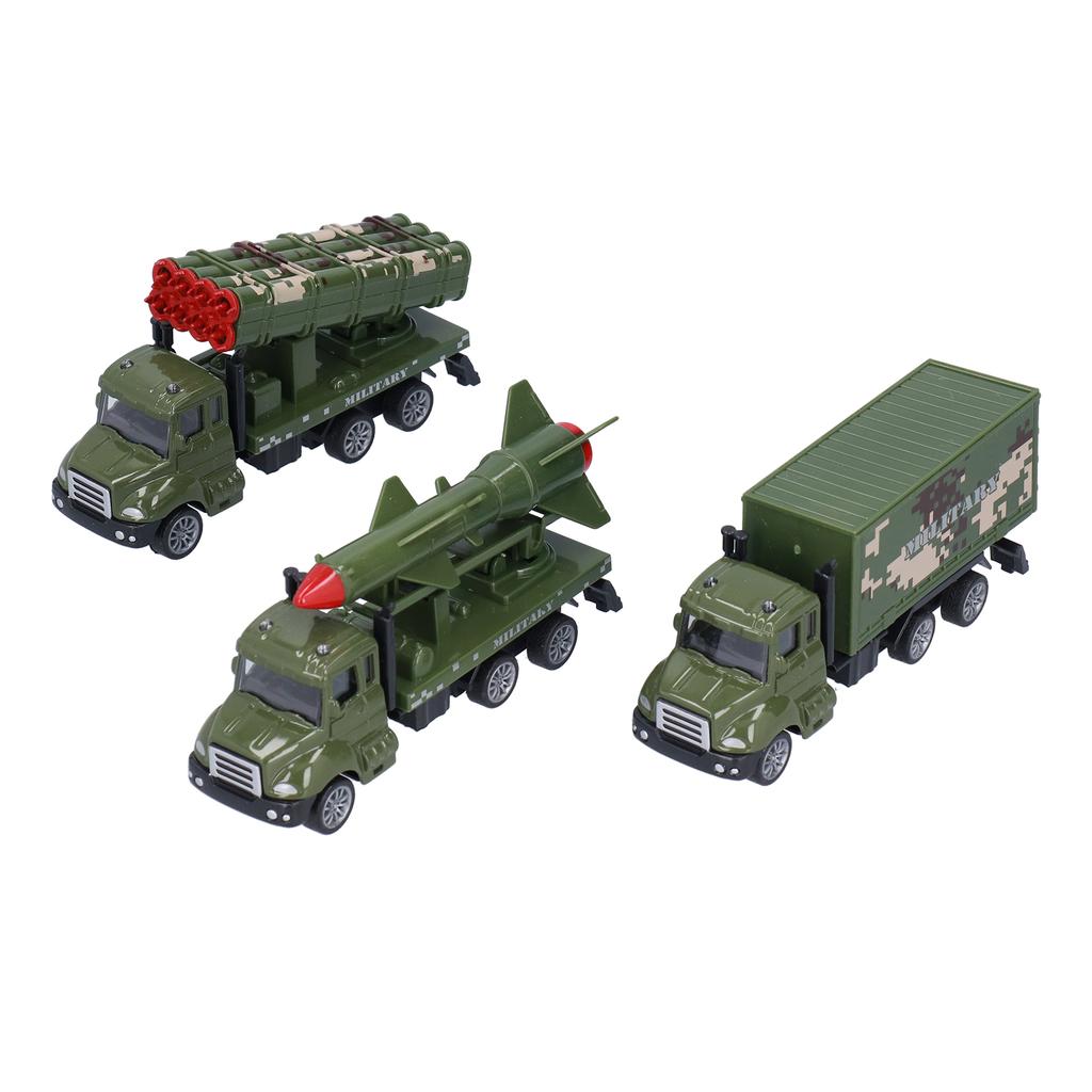 3er-Pack 1:50 Diecast Militärspielzeugfahrzeuge Legierungsmetall Armeespielzeug Modell für Kinder Jungen Kleinkinder Ziehen