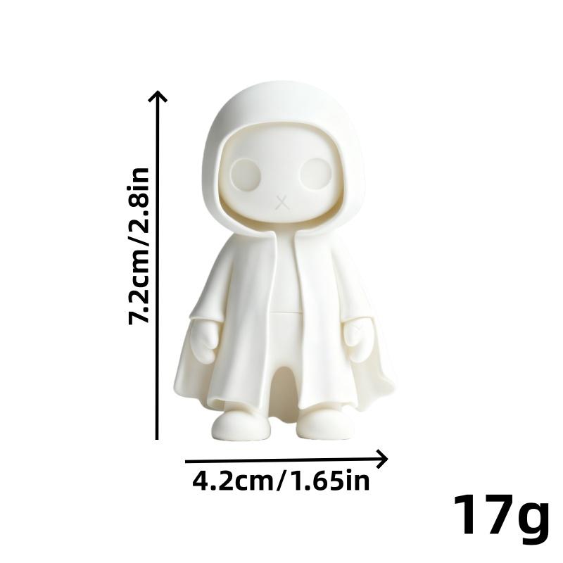 Black & White Ghost 3D Printed Statue - Halloween Desk Decor, Office Toy, New Viral Gift for Horror Fans & Home Accent