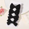 LOVEKIKI 4Pcs/set Solid Color Ribbon Hair Bows Clip for Girls Cream Lace Hairgripes Gift Headwear Boutique Kids Headdress
