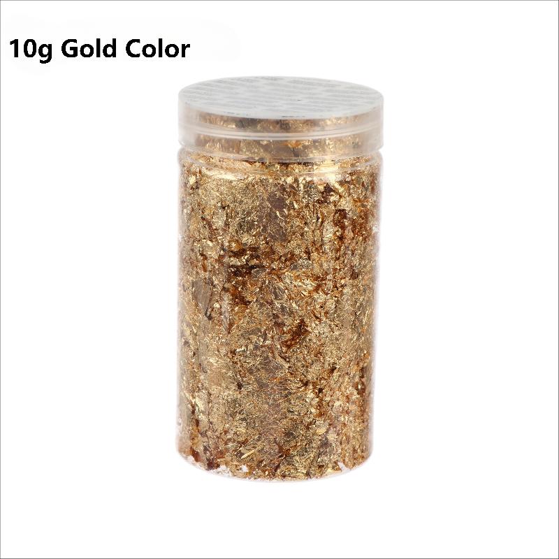Crafting Gold Foil Flakes 2/5/10g for Nail Art Metallic Additions for Artistic Projects