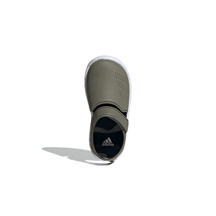Adidas FortaSwim Stripes J Glory Green Kids Sneakers Olive-Green Footwear-White FW6046