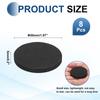 uxcell Vibration Damping Pads for 5mm EVA High Hardness Cushioning Black Speakers, 50mm, 8-Pack, Height, Vibration-Absorbing Rubber, Foam, 60,