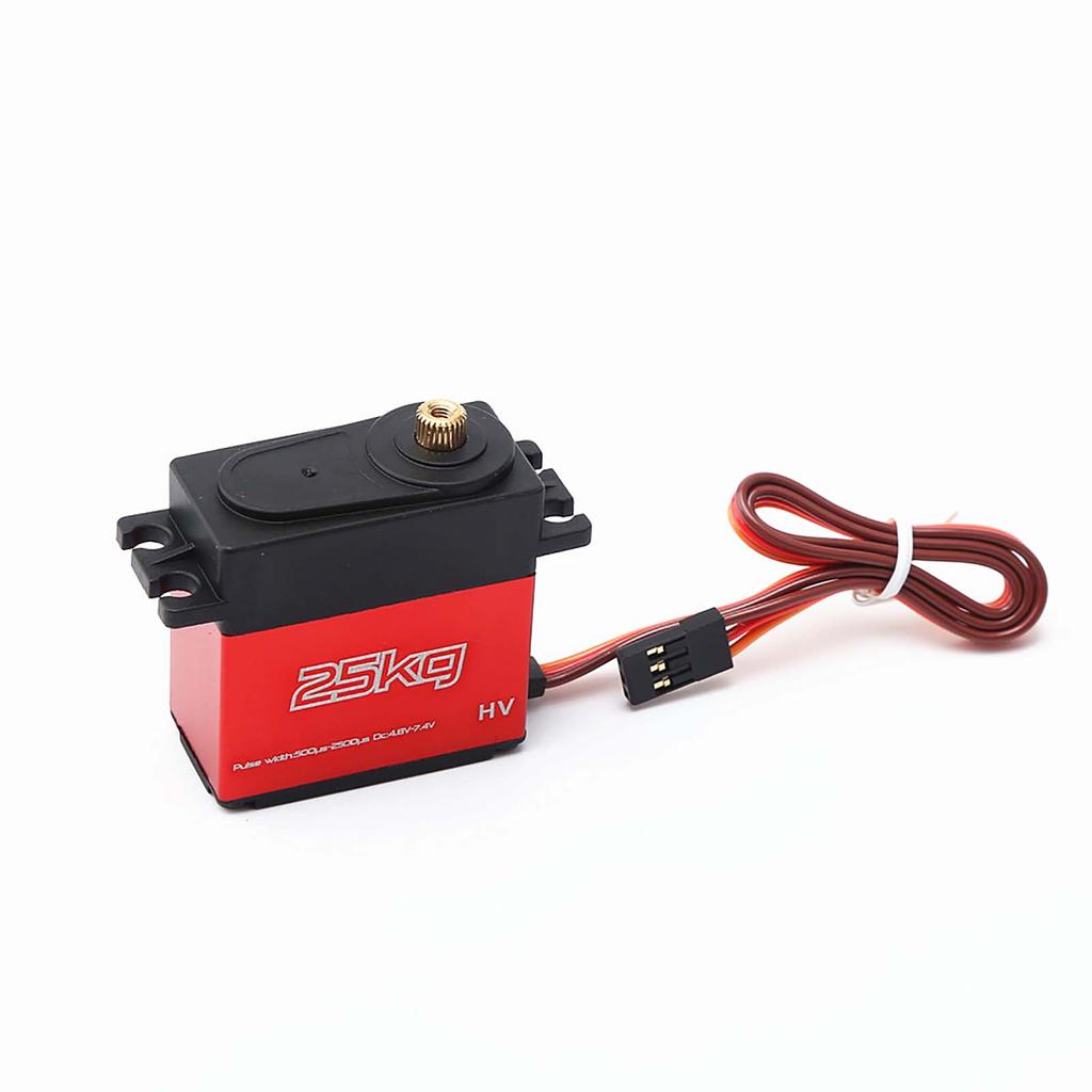 25KG Digital Servo with 25T Servo Arm IP66 Waterproof Copper Gear High 180 Operating Angle for 1Celsius12 1Celsius10 RC Car Boat Airplane Helic