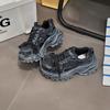Thick-soled inner height-increasing dad shoes for women 2025 autumn new retro polish and old versatile explosive sports and leisure shoes