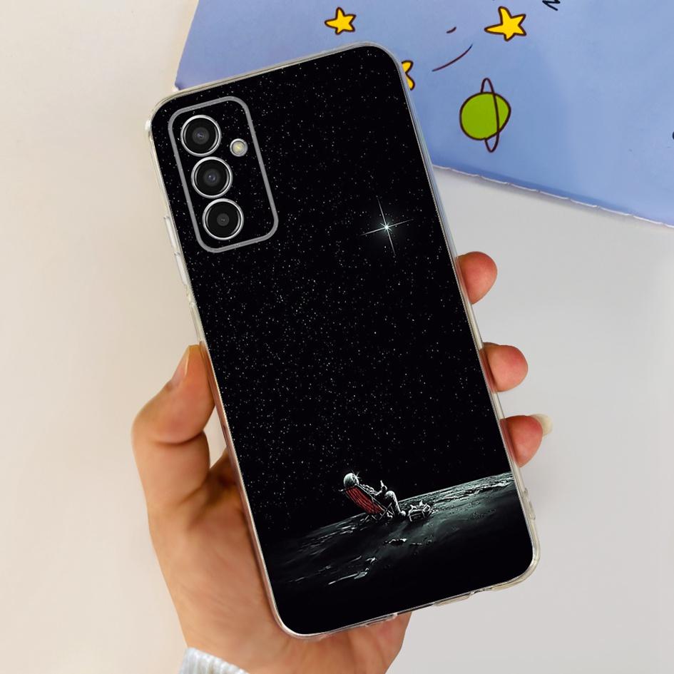 For Samsung Galaxy M13 Case M 13 2022 Cover SM-M135F Lovely Astronaut Clear Soft Silicone Shockproof Bumper For Samsung F13 Capa