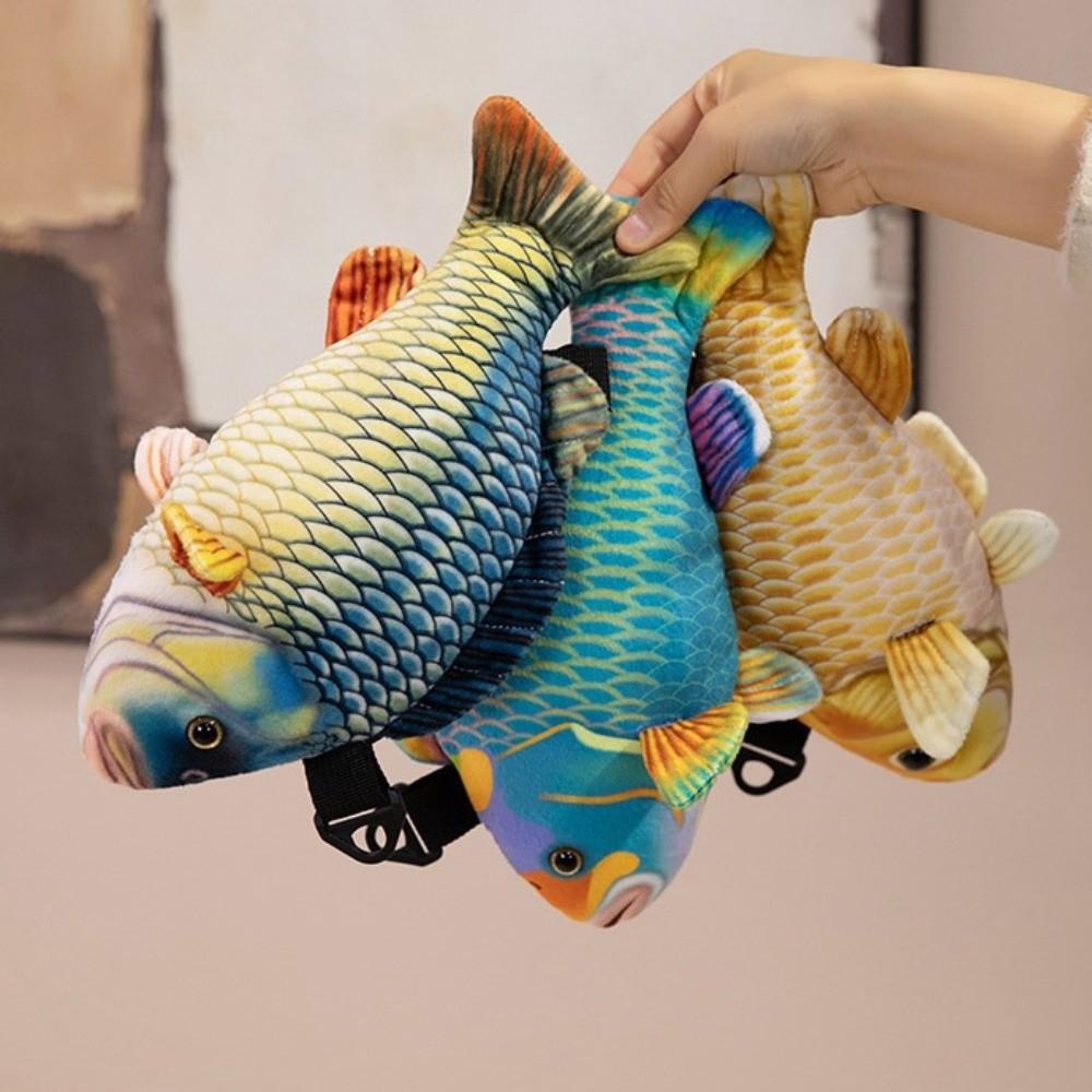 Ocean Animal Simulation Fish Plush Toy Bag Cartoon Fish Plush Crossbody Bag  Kids Toy