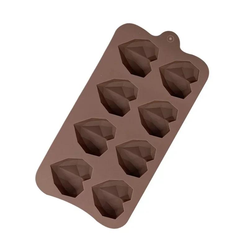 Silicone Chocolate Mold, Gummy Baking Cake Decoration Tools, 15 Cell Heart Shaped Pastry Mold