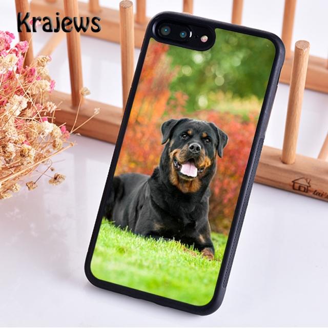 Krajews Cute Dog Puppy Rottweiler Phone Case Cover For iPhone 14 6s 7 8 Plus XR XS 11 12 13 Pro Max Samsung Galaxy S21 S22ultra