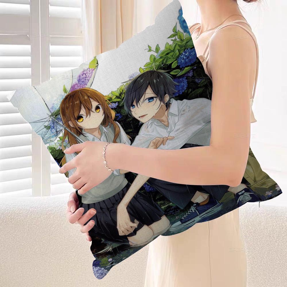 Anime Horimiya Pillow Gift Home Office Decoration Pillow Bedroom Sofa Car Cushion CoverPillow Case
