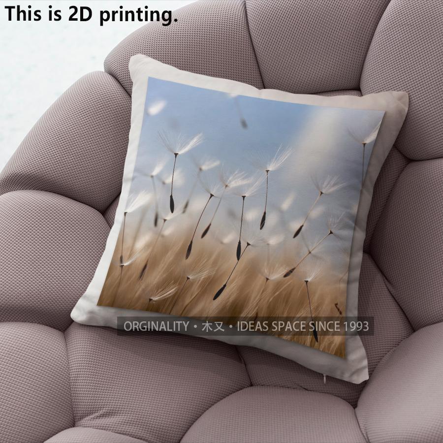 Dandelion Print Square Throw Pillow Cases Pattern Cushion Cover Suitable For Sofa Bedroom Car Pillow Cover