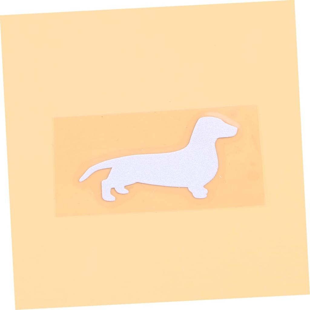 FELTECHELECTR SEAL REFLECTIVE CAR STICKER STICKER C075 Dachshund White