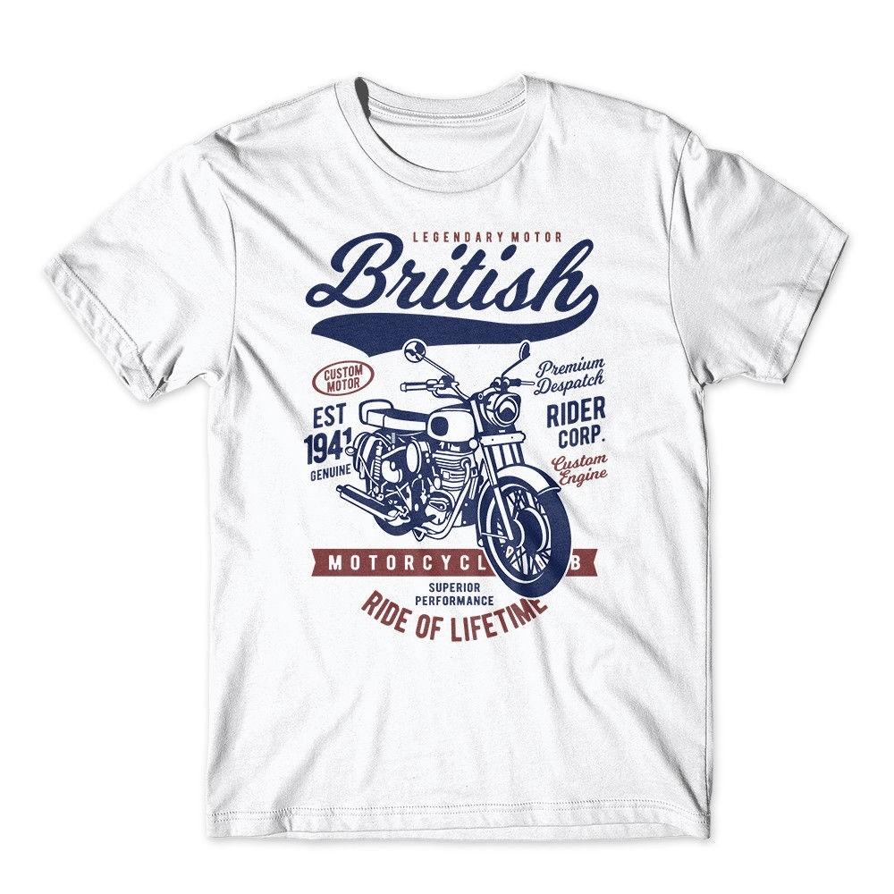 

British Motorcycle T-Shirt. Biker 100% Cotton Premium Tee New L