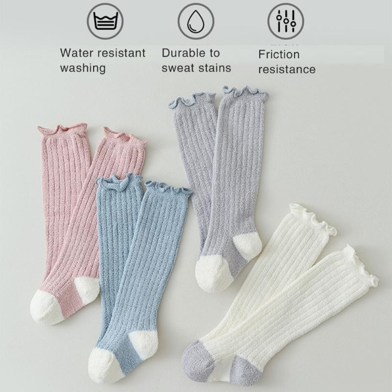1 Pair Thick Knee High Socks Soft & Breathable Baby Warm Socks Long Stockings for Outdoor Activities, Family Gatherings