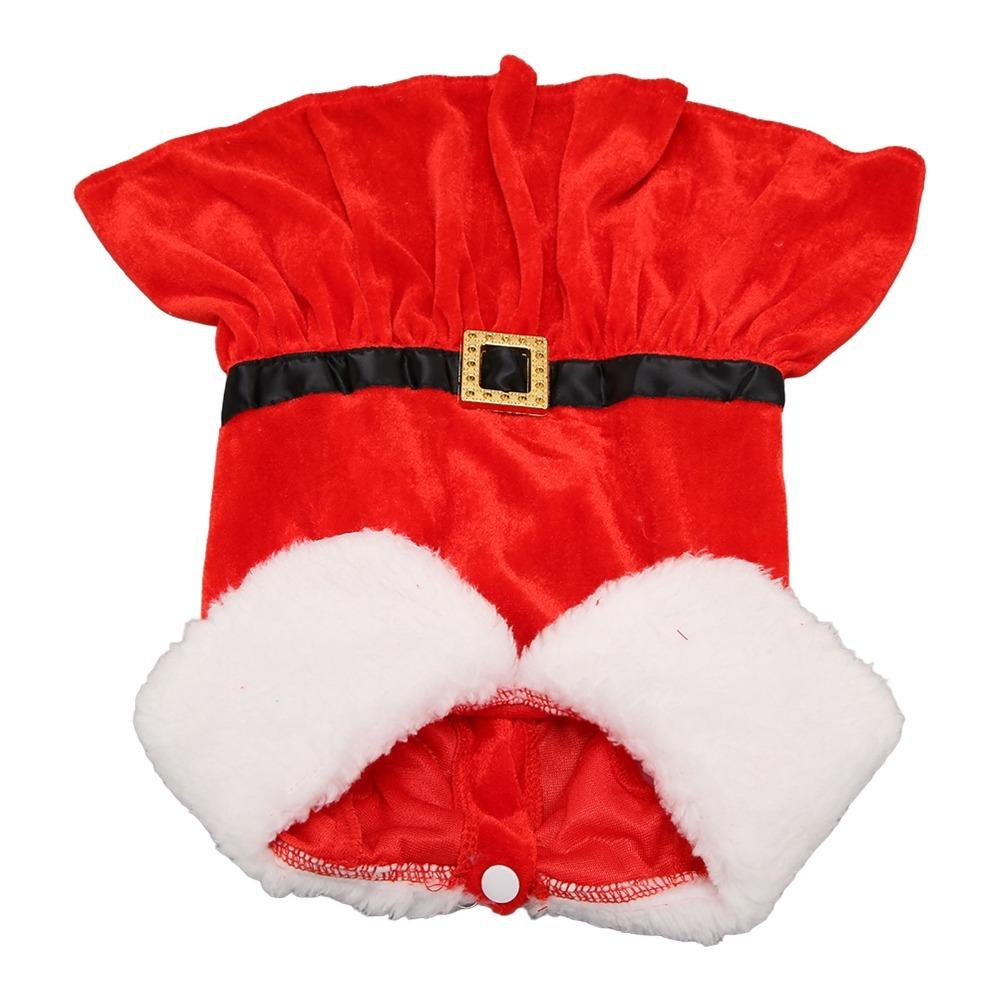 Soft Fabric Christmas Pet Outfit Adjustable Fit Festive Printed Holiday Puppy Clothes Warm Thick Lining Lightweight Wear