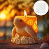 DIY Turtle relief cylindrical candle silicone mold tortoise flower relief resin mould turtle Bear Rabbit Penguin gypsum molds