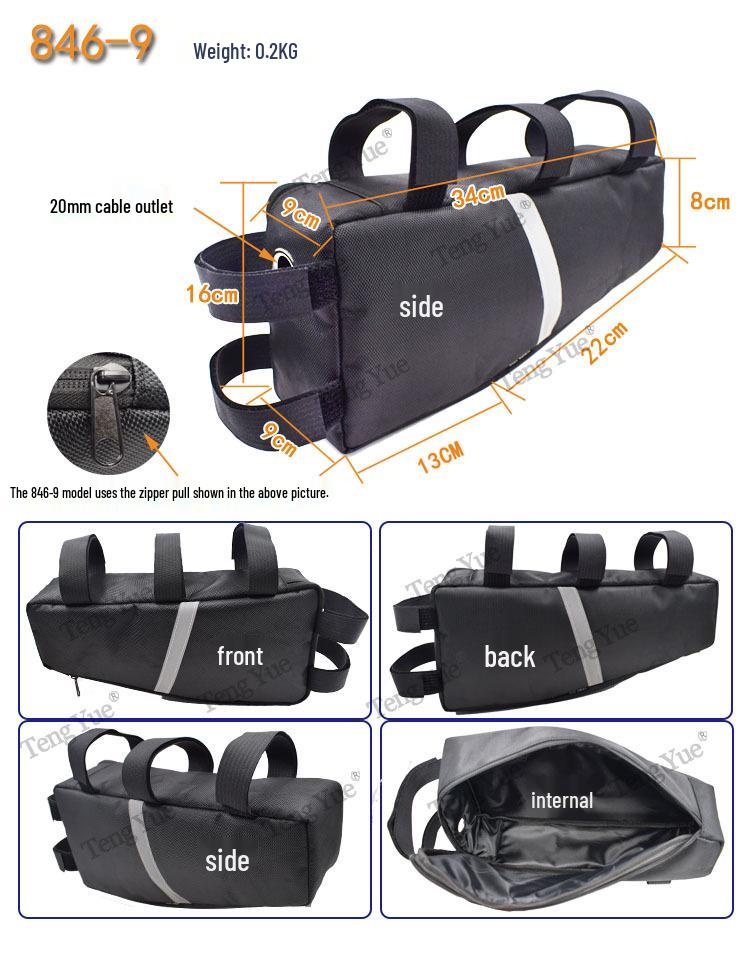 846 Dreieckrahmen Oberrohrtasche - Radsport Aufbewahrungsbeutel/Akkupack