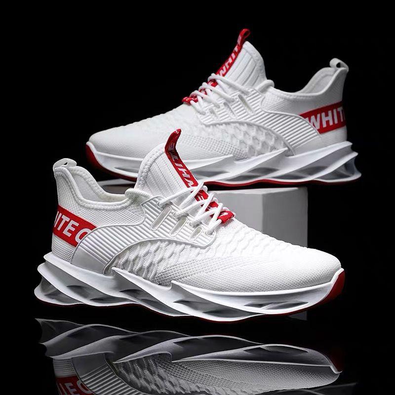 Wiosenne nowe męskie buty Modne ostrze Przypadkowe buty sportowe Męska wersja koreańska Trend Oddychające latające tkane buty do biegania