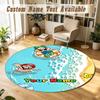 Round Rug Custom NameSuper Mario Pattern Non Slip Carpet Home Floor Decor