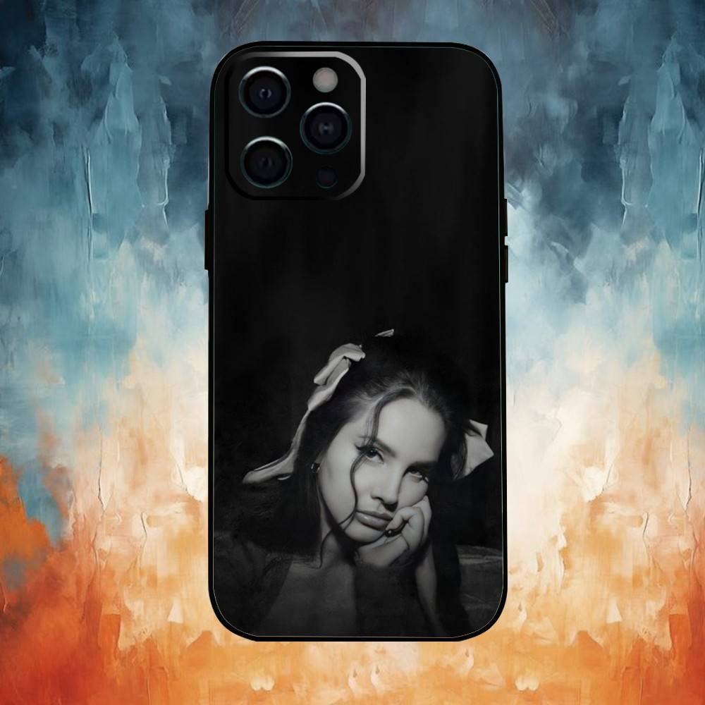 Aktorka Piosenkarka Lana Del R-Rey Etui na Telefon Dla iPhone 17,16,15,14,13,12,11 Plus,Pro Max,Miękki Silikon Czarna Pokrywa