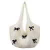 Large Capacity Tote Bag Women's Casual Versatile Bow Seaside Beach Bag