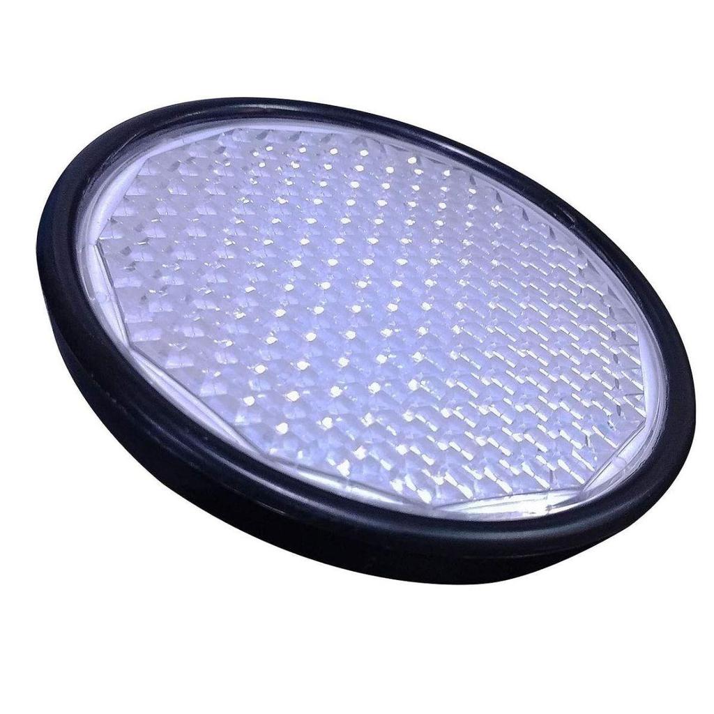 Rundes Reflektor-Set – Metallgehäuse mit PMMA-Linse | Universelle Passform für Traktoren, Autos, Fahrräder, LKWs, Anhänger, Boote, Traktor (2er Set)