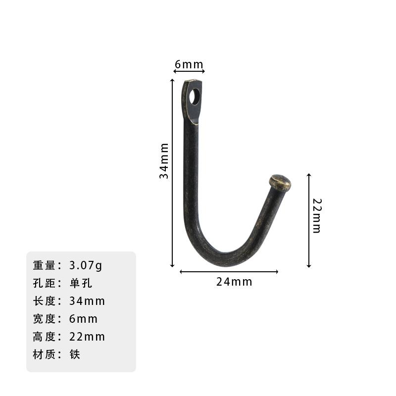 5 pcs Vintage Antique Iron Hook Art Fasteners – Decorative Wall Décor, Heavy Duty Wall Hooks, Hangers for Keys,Home, Kitchen