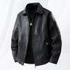 Men's Leather Jacket Large Size Leather Jacket Lapel Jacket Youth Trend Autumn and Winter New