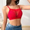 Sexy  Women's Vest-Style Lace Breathable Support and Gathering Sporty Bra