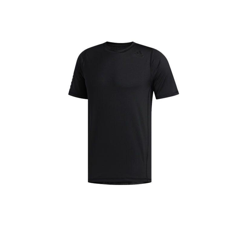 Adidas T Shirts Men's Black Crew Neck Moderate Straight Fit FJ5150