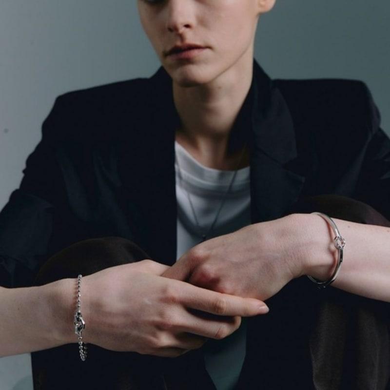 Gaman Silver Clock Tempus Ball Chain Bracelet