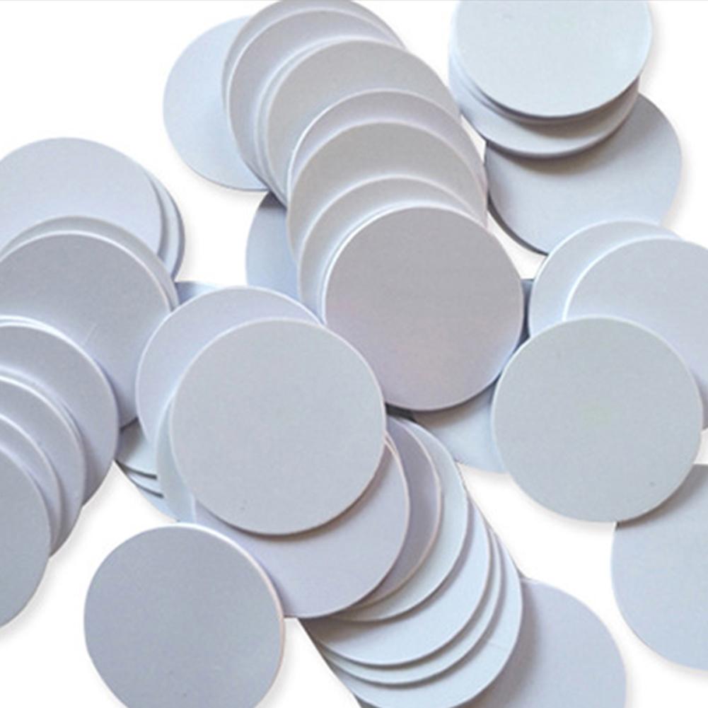 10PCS NFC 215 White Ntag215 Blank Cards NFC Round Coin Rewritable Cards for NFC Enabled Mobilephones Compatible With TagMo