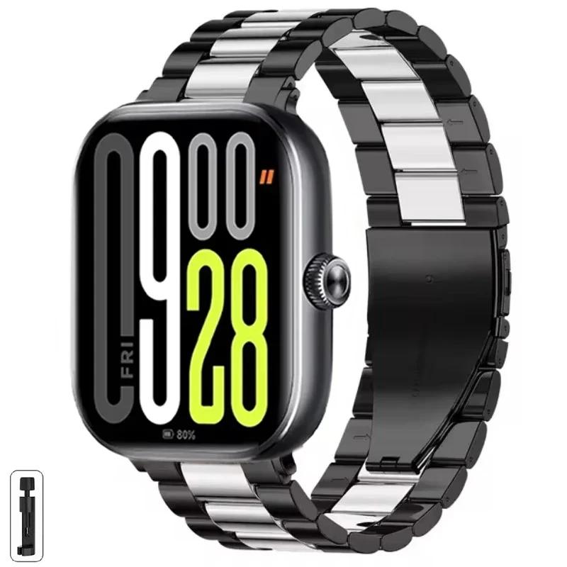 

Модний металевий ремінець для Redmi Watch 5/Redmi Watch 4 Регульований браслет з нержавіючої сталі для Xiaomi Mi Band 9 Pro/8 Pro Ремінець для зап ястя For Redmi Watch 5
