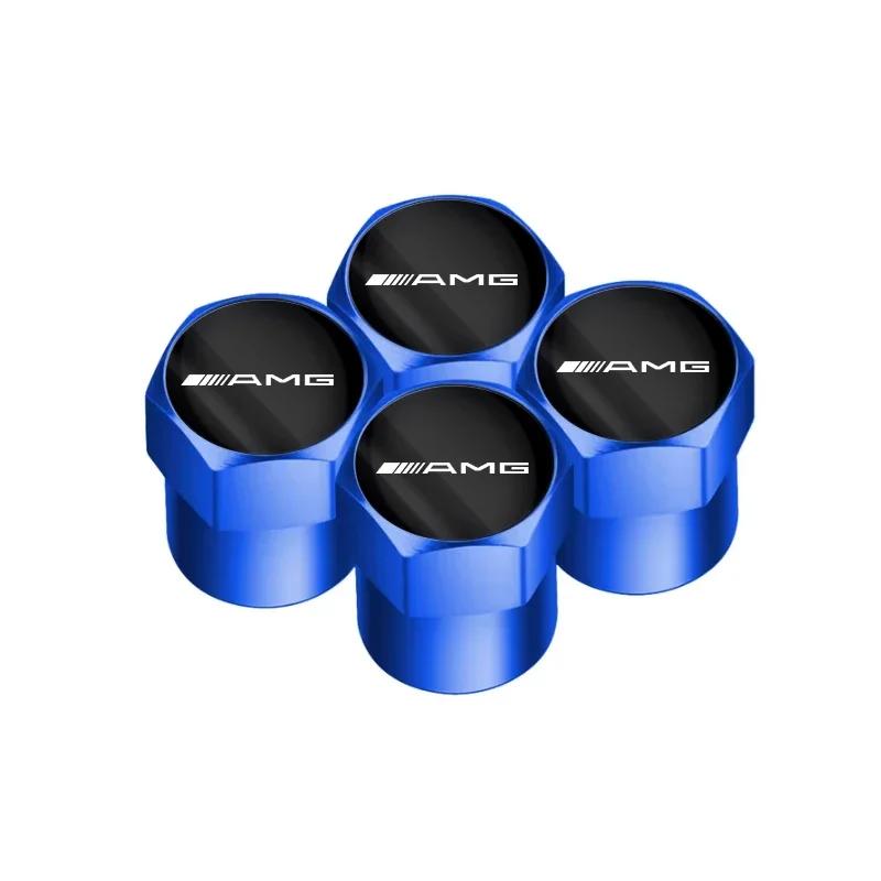 

2025 Hot For Mercedes Benz 4pcs Car Styling Aluminum Emblem Wheel Tire Valve Stem Air Caps for Mercedes Benz Amg W205 W211 W204