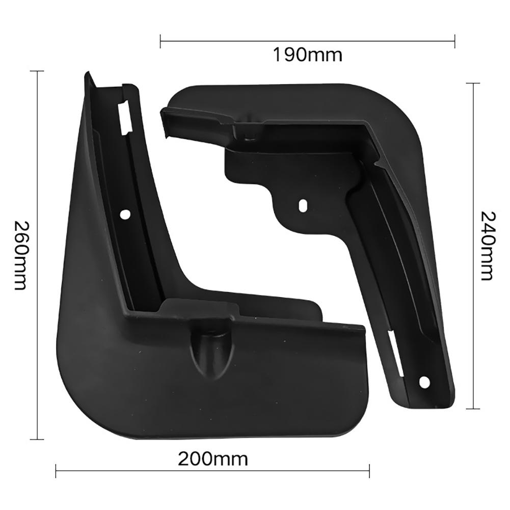 4PCS Mud Flaps For Car Front And Rear Wheel, No Drilling Splash Guards Mudguards Mudflaps With Hardware Kits, Compatible For BYD Dolphin EA1 2021-2022
