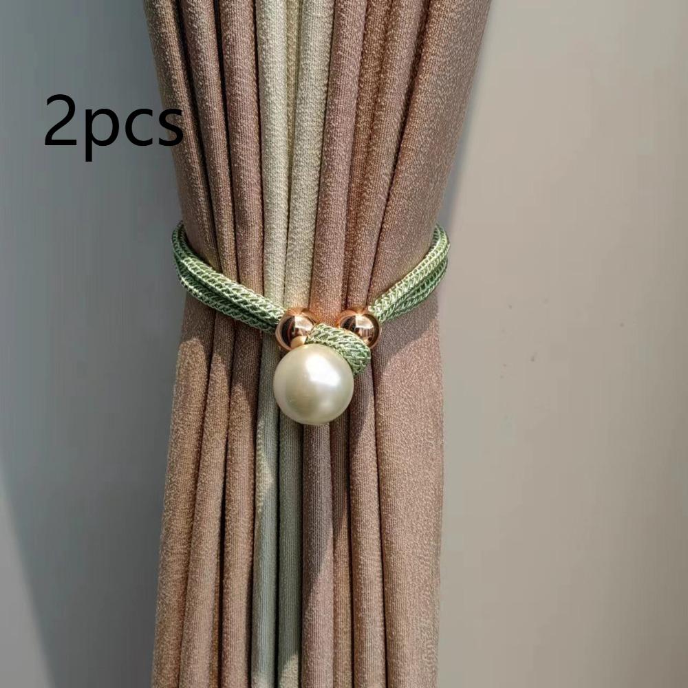2pcs Polyester Hanging Ball Tiebacks Tassel Fixings Rope Curtain Fasteners  For Home, Bedroom