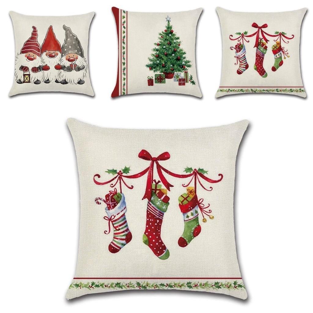 Festive Christmas Themed Cushion Cover For Cozy Home Sofa Throw Decor