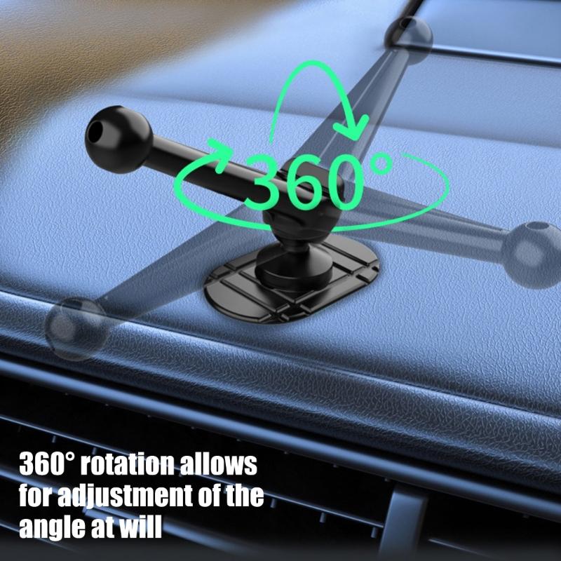 360 Degree Rotating Base 17mm Ball Head Base Car Dashboard Phone Bracket Adhesive Sticker Base Adjustable Stand Base