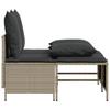 4 Piece Garden Sofa Set with Cushions Light Grey Poly Rattan