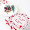 Christmas Linen Tablecloth Christmas Flag Home Party Decorative Elk Tapestry Red Table Runners Cover