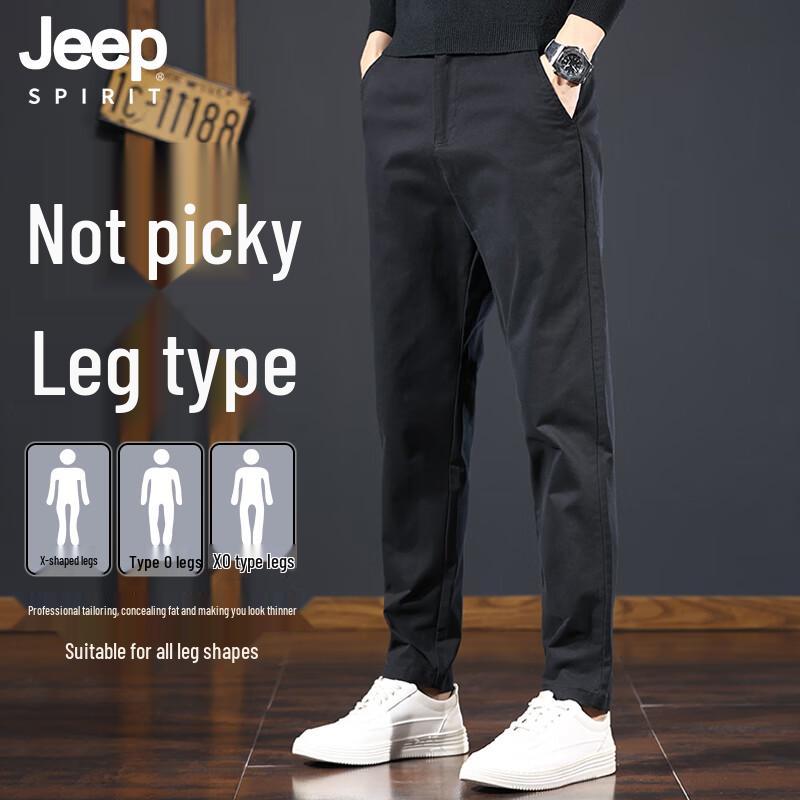JEEP SPIRIT Men s Straight Fit Business Casual Trousers 38