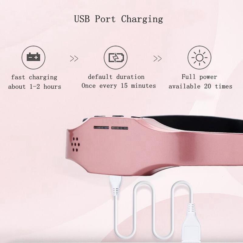 Elektrisk Huvudmask Lindra Ångest Släpp Stress Behandling Depression Migrän Smärtlindring Massager Sömnlöshet Behandling Utrustning